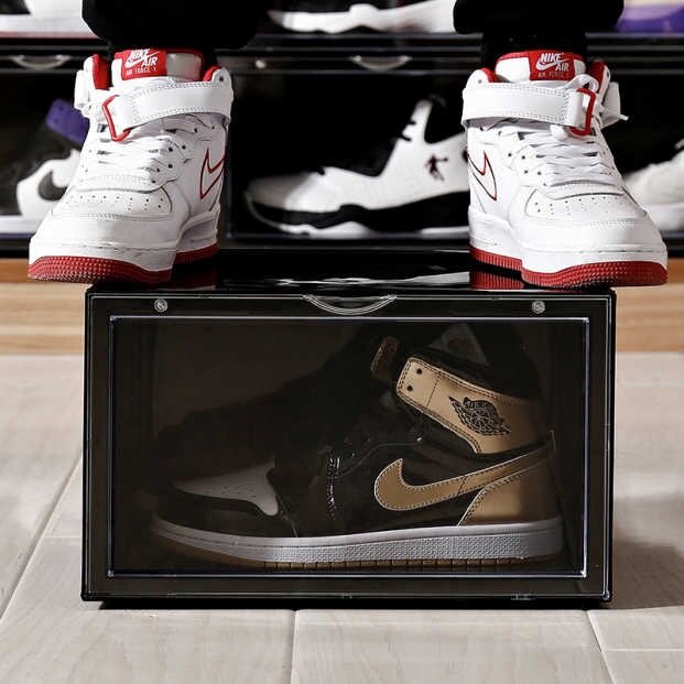 Black Stackable shoe Box