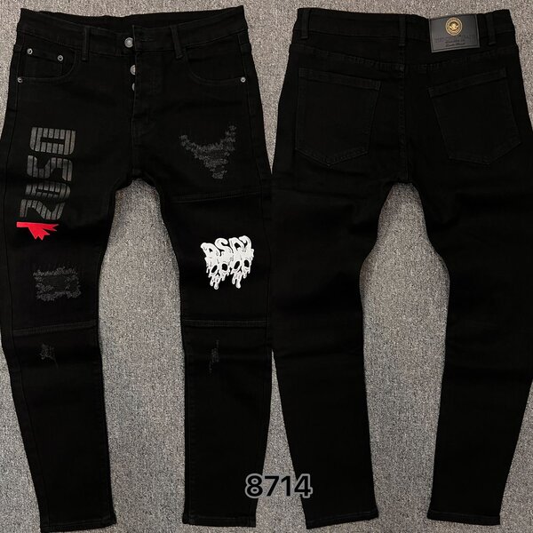 Jeans slim noirs tendance