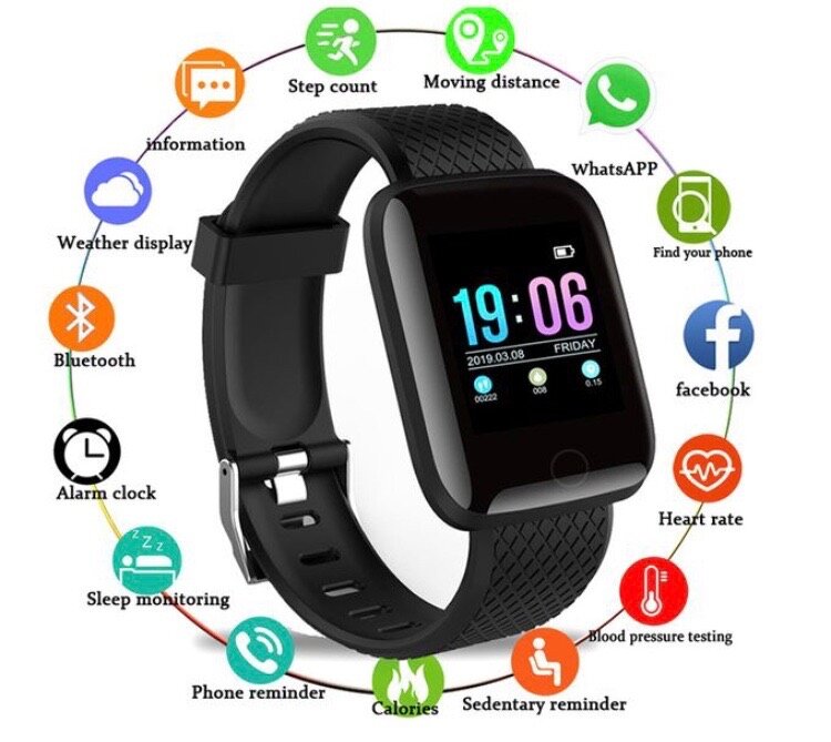 Smart Watch 716 Black for Android and iPhones