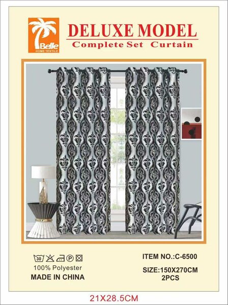 Rideaux modernes motif noir et blanc