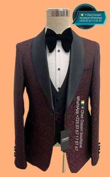 Smoking élégant en jacquard