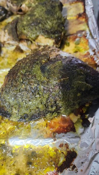 Poisson au four mariné