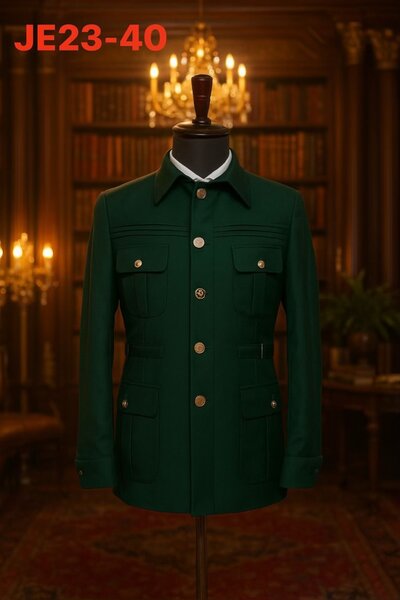 Veste élégante homme verte