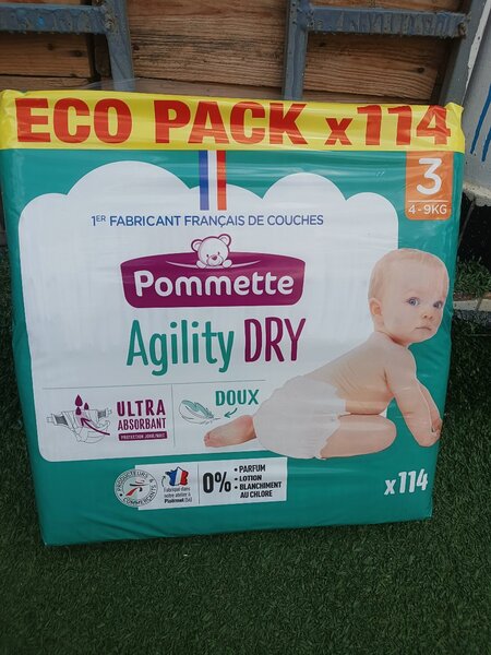 Couches Agility Dry Pommette