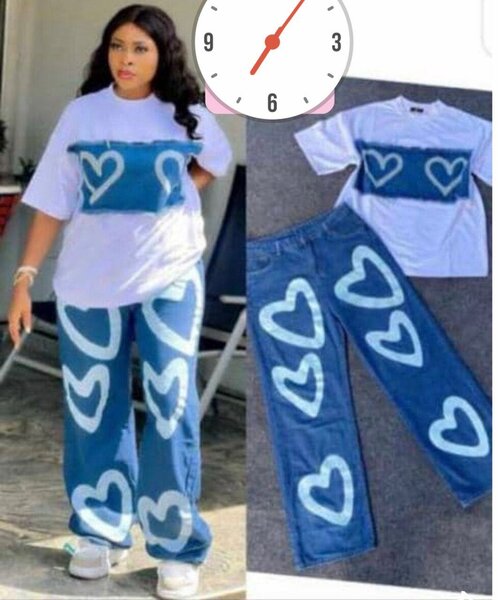 Tenue décontractée à motif cœur