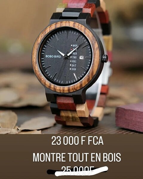 MONTRE EN BOIS
