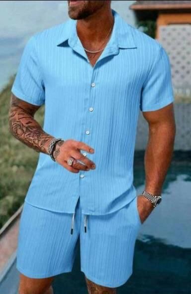 Ensemble chemise et pantalon d'été pour hommes