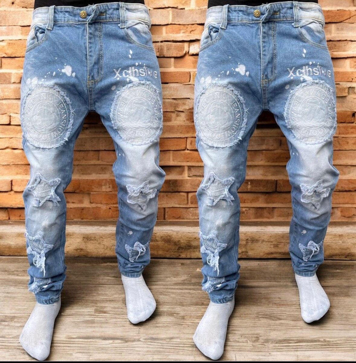 Jeans déchirés mode enfants