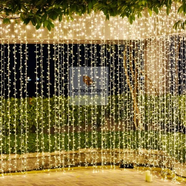 Rideau Lumineux Étanche.  Dimensions 3 Mètres/3 Mètres.