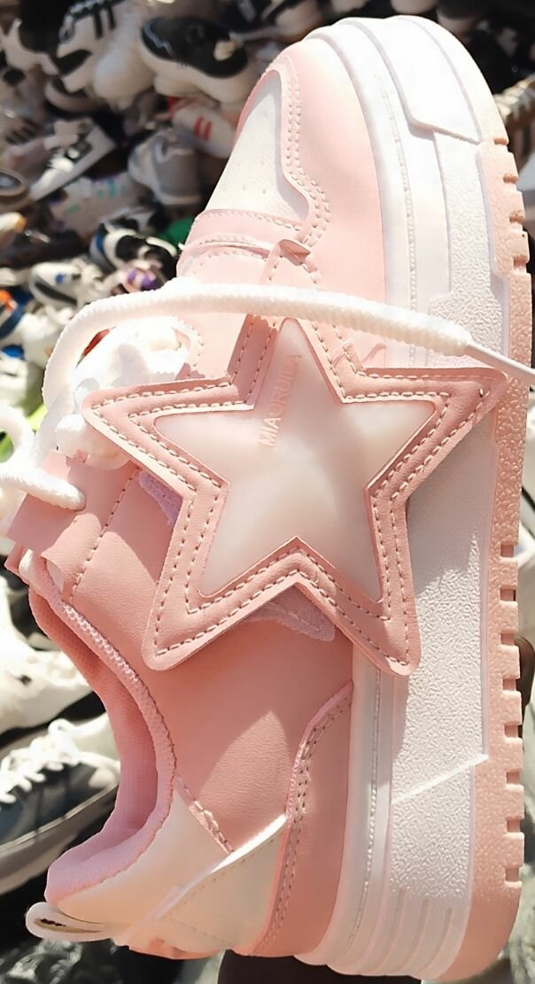 Baskets roses étoilées femme
