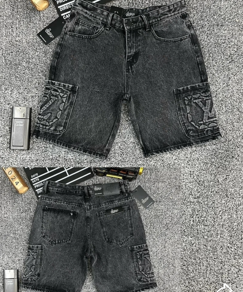 Shorts en jean noir pour homme