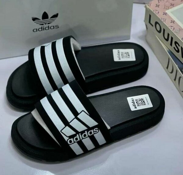 Adidas Slide Noir et Blanc Homme