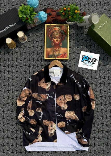 Veste homme à imprimé cuir et logo