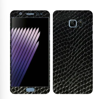 Samsung Galaxy Note 7 Black Snake Leather Texture Mobile Skin