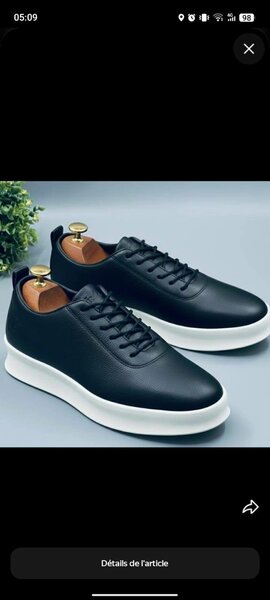 Baskets en cuir noir élégantes