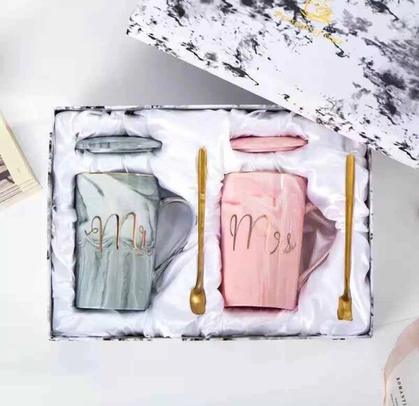 Ensemble de couverts personnalisés 'Mr & Mrs'