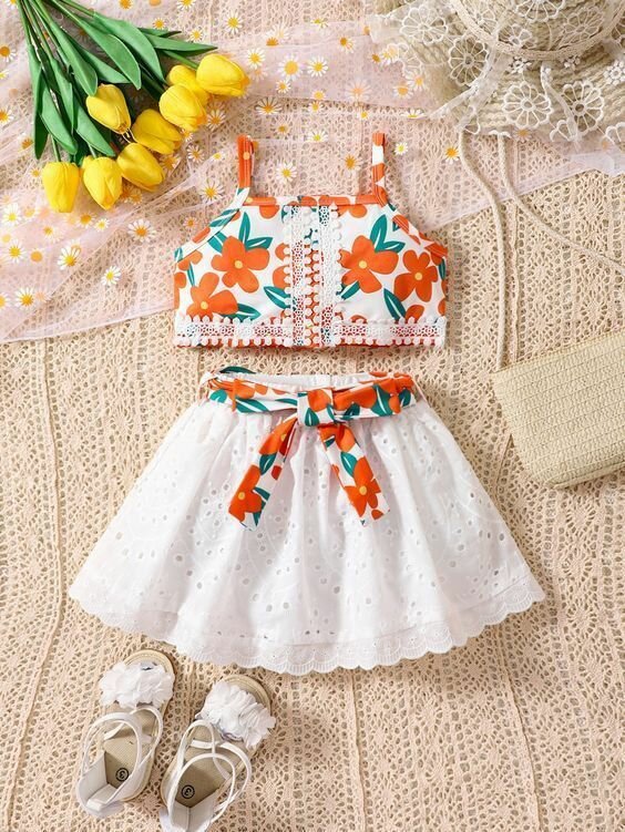 Ensemble Été Fille Floral