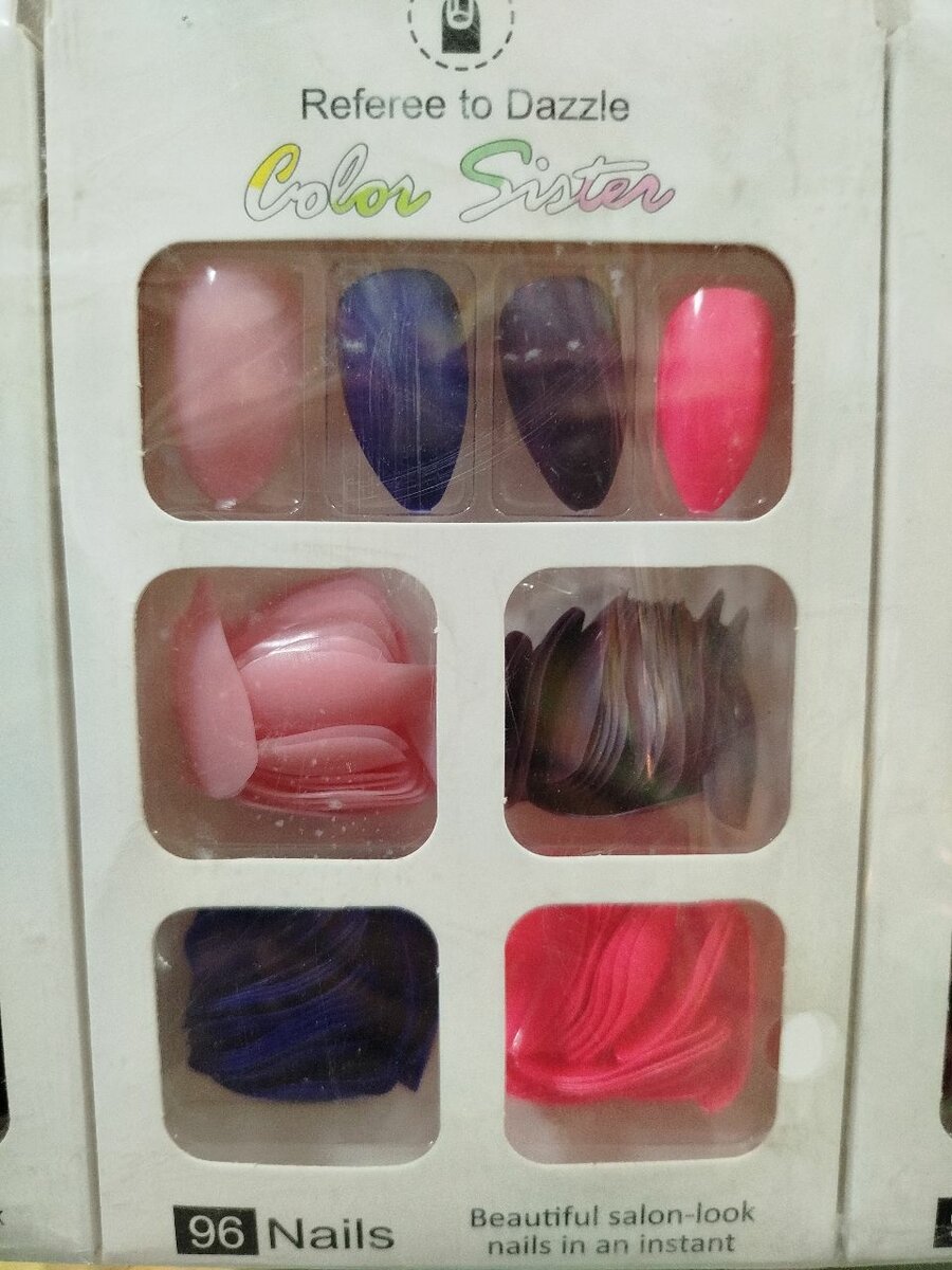Pack of 96 nails 4 colours Artificial Nails