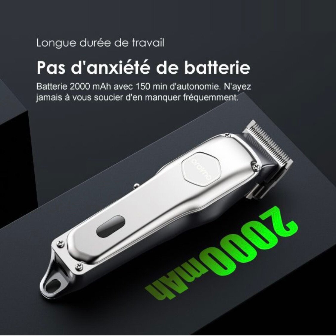 Oraimo Smart Clipper 2 Gris Tondeuse à cheveux professionnel