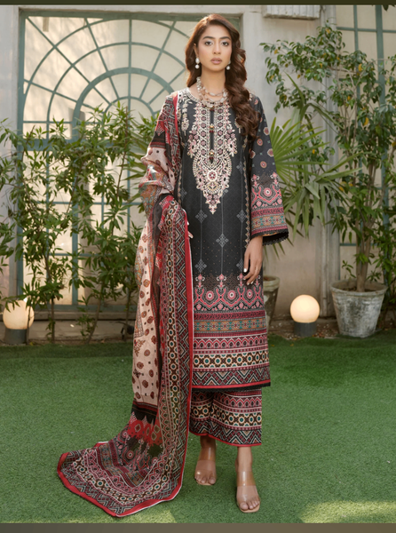 3Piece Cotton Embroidered suit
