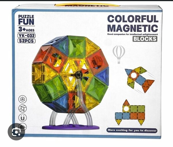 Blocs magnétiques colorés 52 pcs