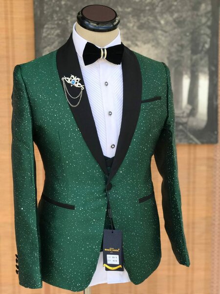 men's green suit