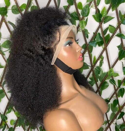 perruque long afro noire 