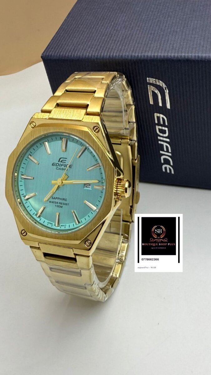 Montre Homme Étanche Dorée