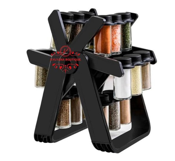 Support épices rotatif 18 pots