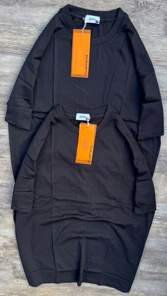 T-shirt oversize noir unisexe