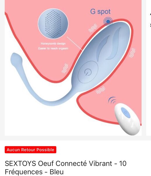 Oeuf vibrant Connecté 10 Modes