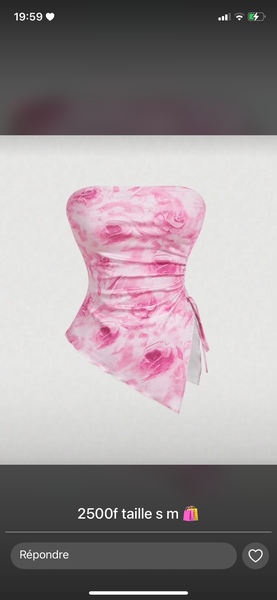 Bustier rose floral élégant