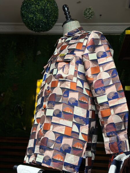 Veste à motif géométrique