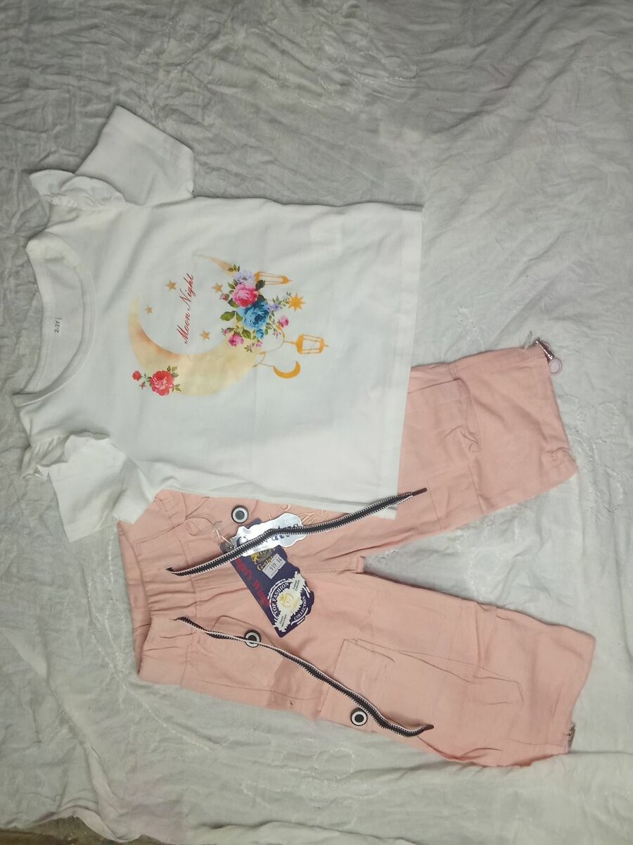 Ensemble enfant lune fleur