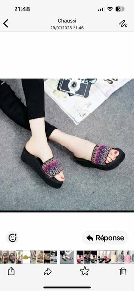 Mules tissées chic femmes