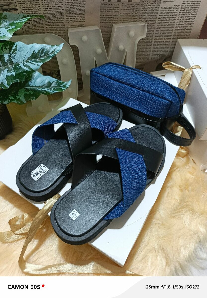 Sandales croisée homme