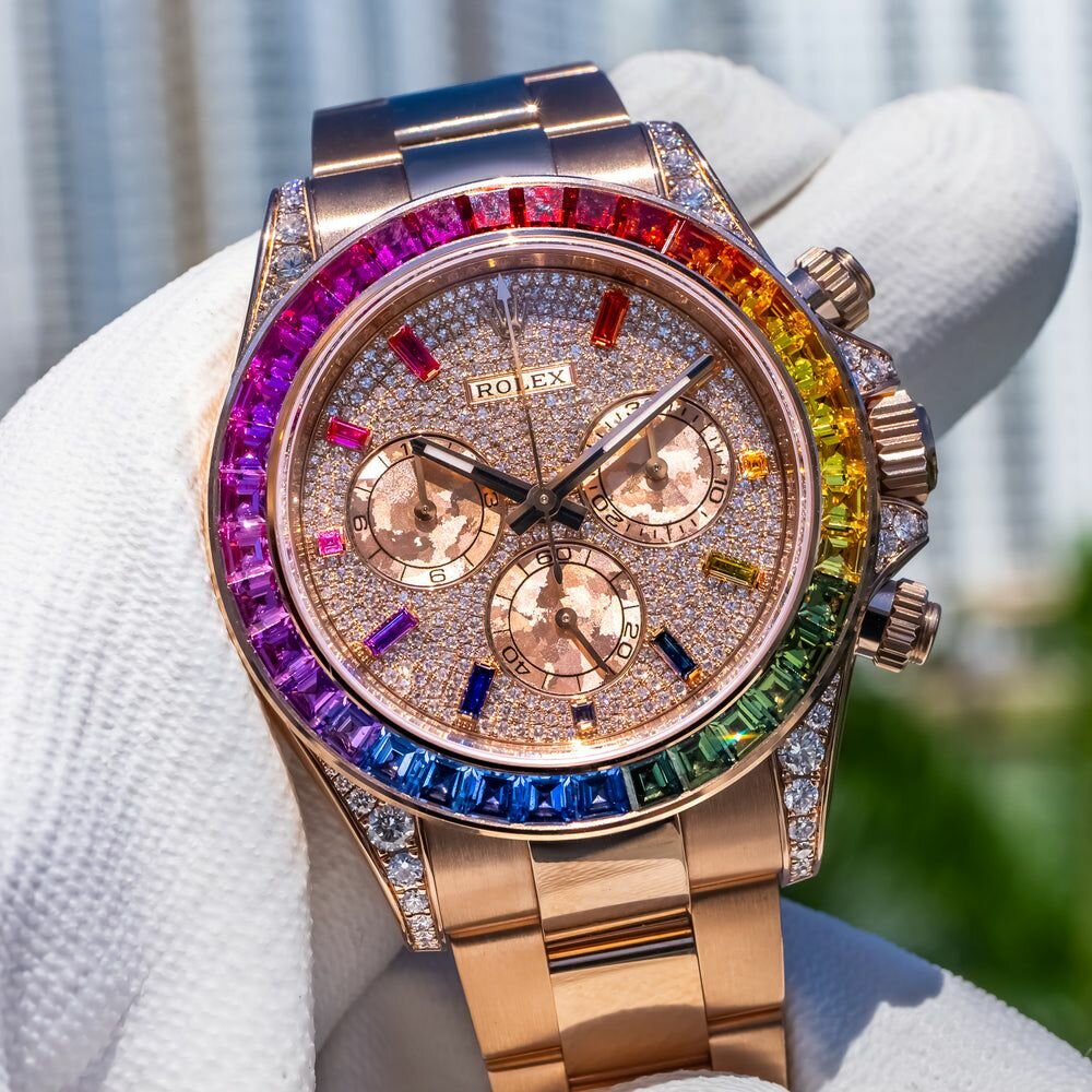 Montre ROLEX Arc-en-ciel