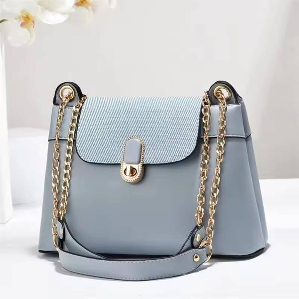 sac avec chaîne en or