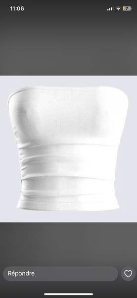 Top tube blanc classique