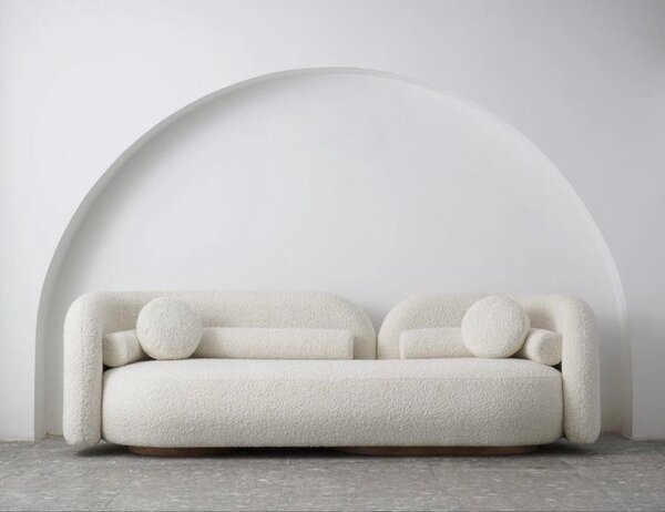 Canapé moderne en laine blanc