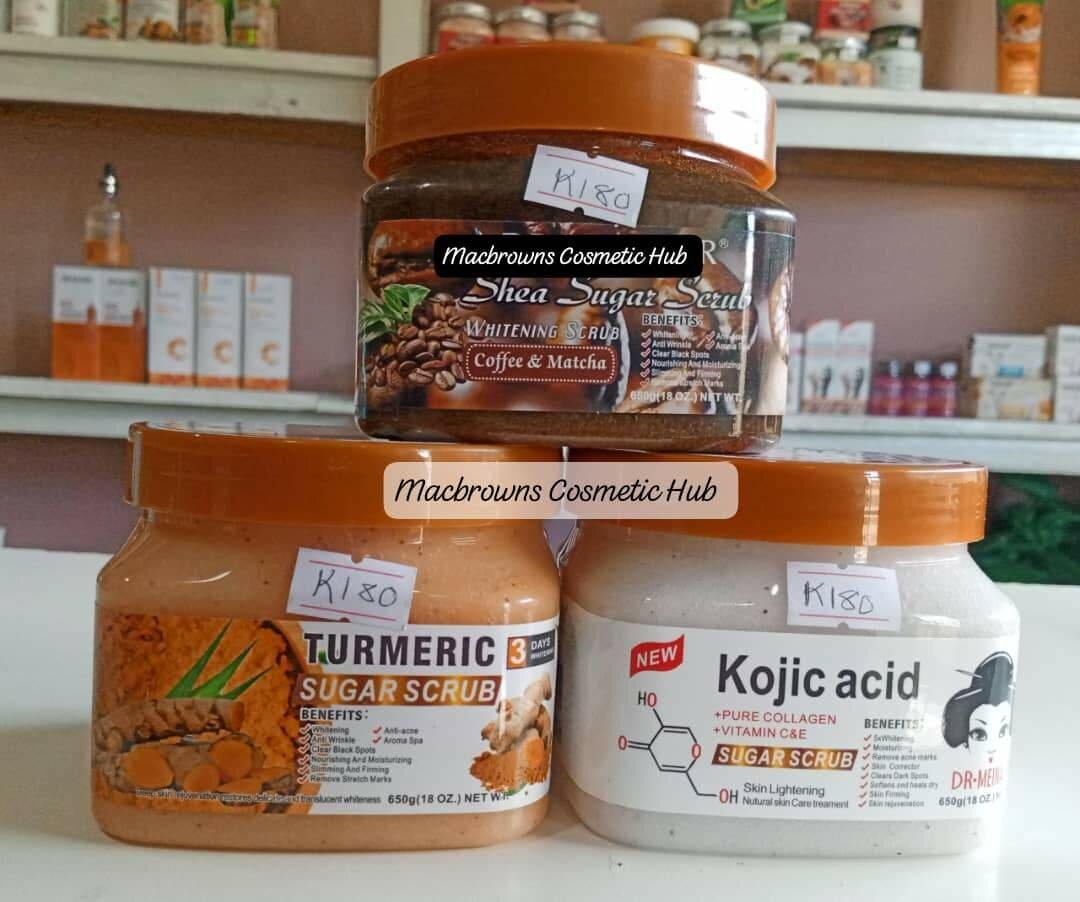 Kojic acid scrub, Coffee and Turmeric scrub