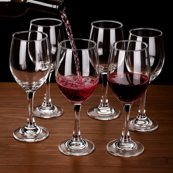 Verres à vin en cristal