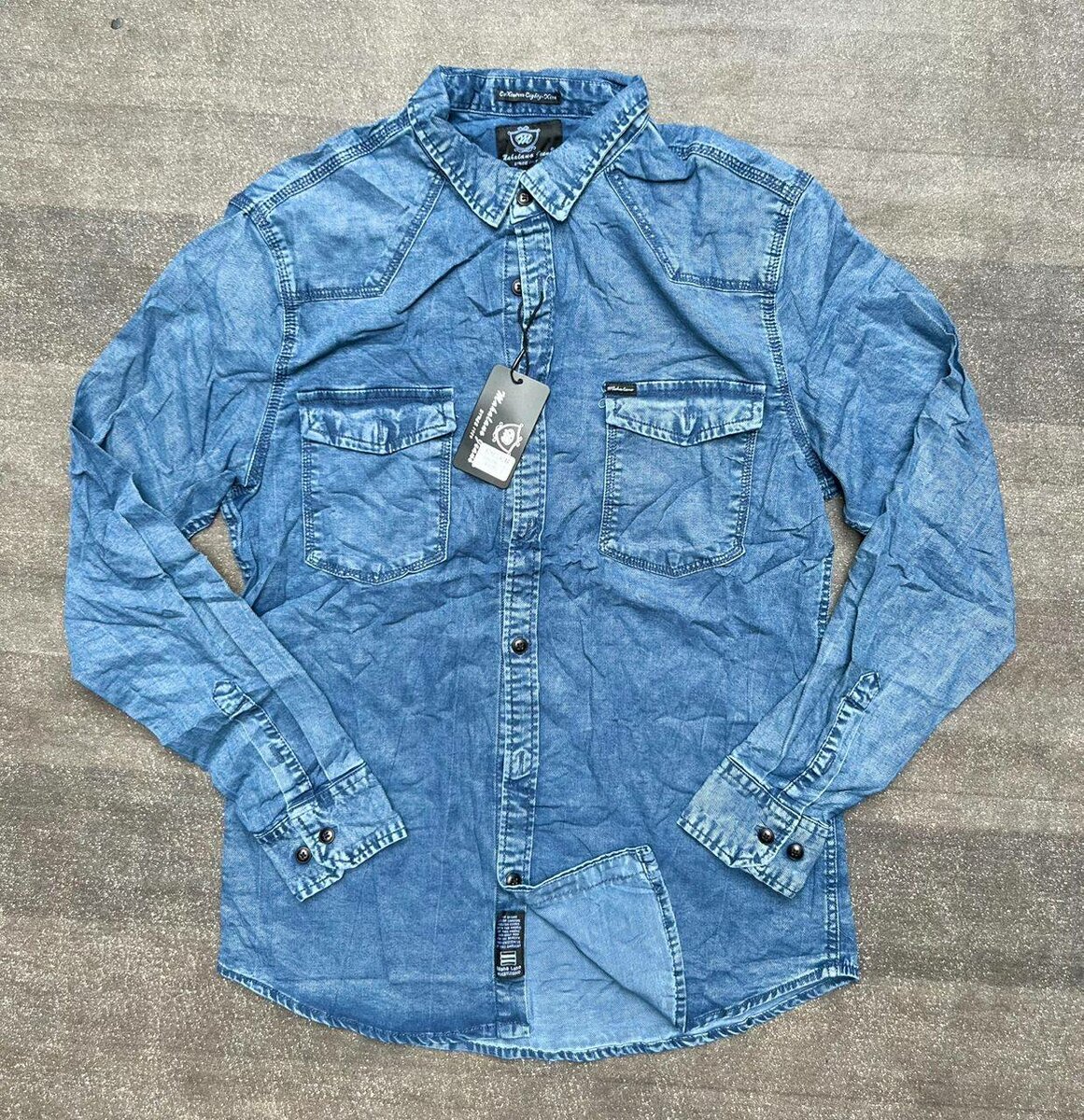 Chemise en denim pour hommes