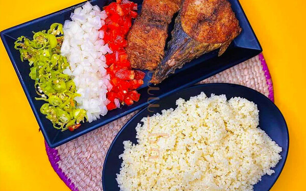 Delicious Fried Fish with Couscous