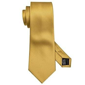 Cravate en soie dorée élégante