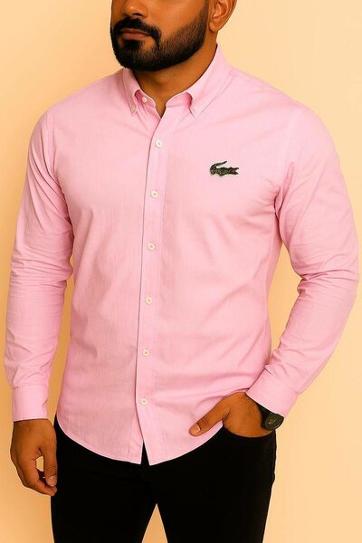 Chemise Homme Rose Élégante