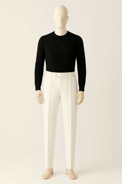 Pantalon blanc élégant pour homme