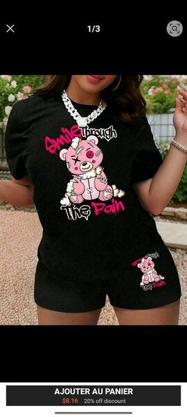 T-shirt cartoon ours femmes