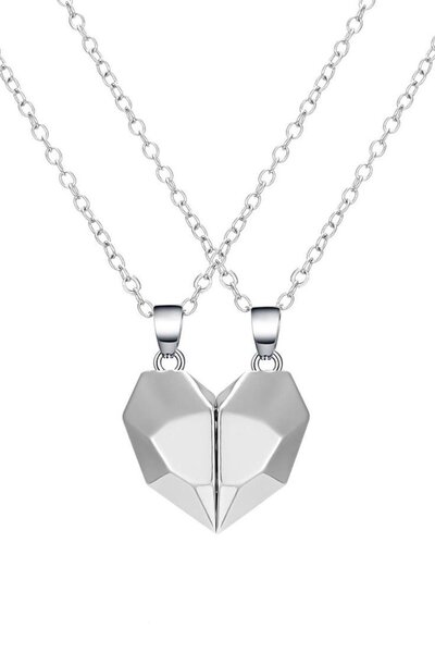 Collier Coeur Origami Duo
