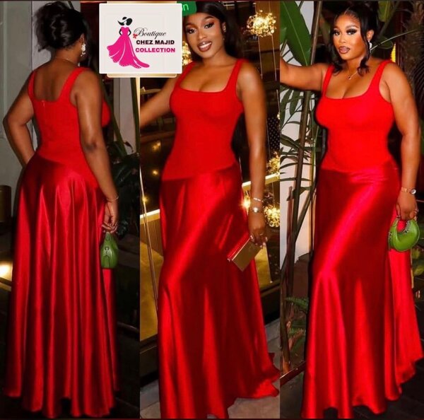 Robe Longue Élegante en Satin